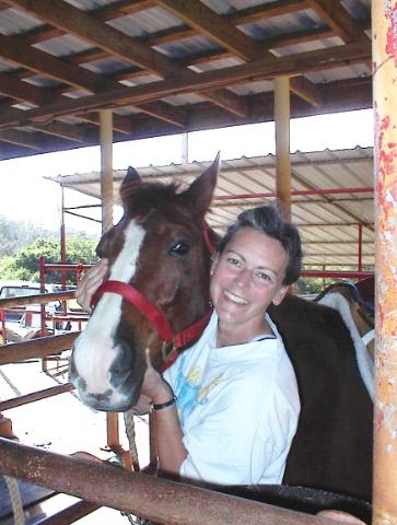 CP and Camille, Camp Smith Stables - Oahu 1999