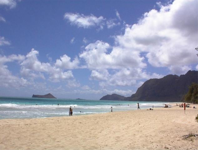 Waimanalo Bay looking South towards Makapu'u - Oahu 1999